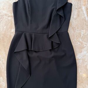 Calvin Klein Collection Asymmetrical Black Dress